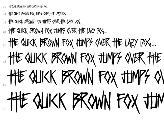 Violent Desire font waterfall